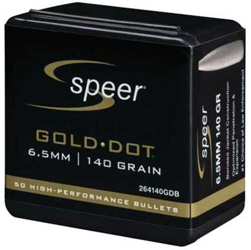 6.5mm .264 Diameter 140 Grain Speer Gold Dot Rifle Bullets 50 Count