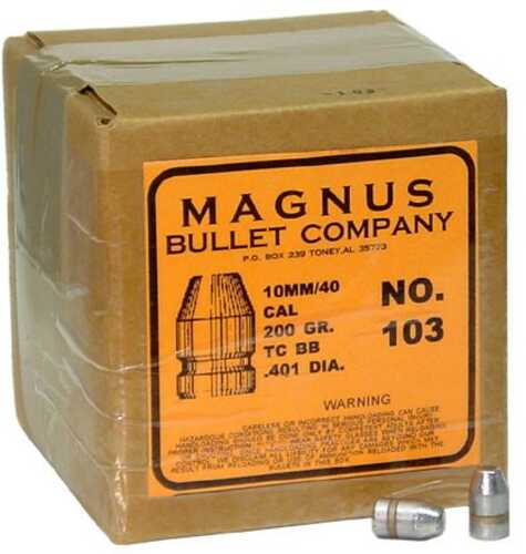 Magnus 40 Caliber .401 Diameter 200 Grain Truncated Cone Bevel Base 500 Count