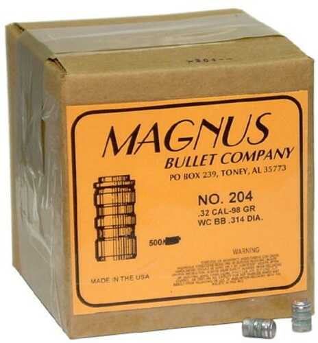 Magnus 32 Caliber .314 Diameter 98 Grain Wad Cutter Bevel Base 500 Count