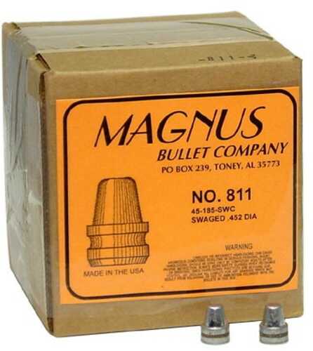 Magnus 45 ACP .452 Diameter 185 Grain Semi Wad Cutter Long Nose Swaged Lead 500 Count
