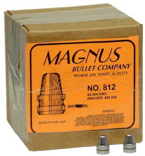 Magnus 45 ACP .452 Diameter 200 Grain Semi Wad Cutter Swaged Lead 500 Count