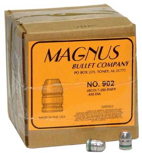 Magnus 45 Colt .452 Diameter 250 Grain Round Nose Flat Point Cowboy 400 Count