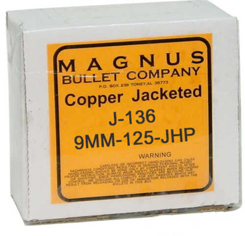 Magnus 9mm .355 Diameter 125 Grain Jacketed Hollow Point  250 Count