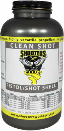 Shooters World Propellants Clean Shot Smokeless Powder 1 Lb By Lovex