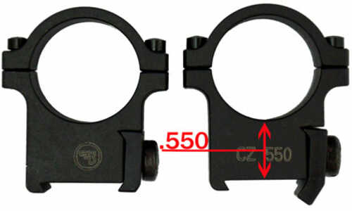 CZ USA 1" Scope Rings For CZ 550/KK 602 19mm Dovetail