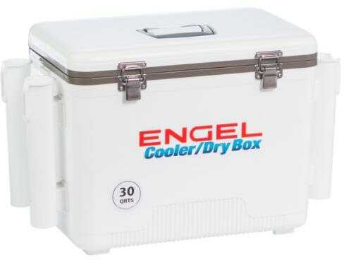 Engel Dry Box White W/ Rod Holders 30qt Model: Uc30-rh