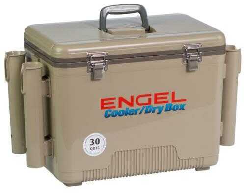 Engel Coolers 30 Quart Rod Holder and Drybox in Tan