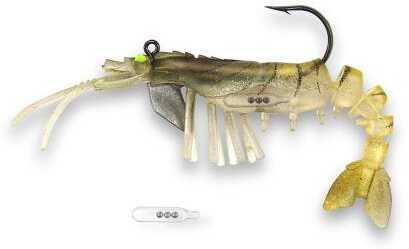 Egret Vudu Rattler Shrimp 3 1/2In 2Pk Gold Model: E-VS35R-14-08