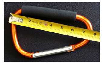 Grizzly Grip Jumbo Carabiner 20cm Alum D Shape Metallic Org Model: Gg9022