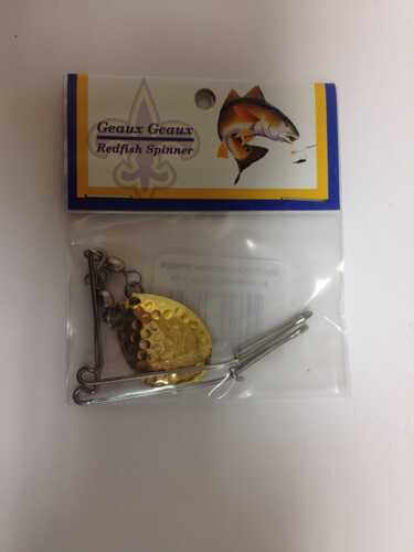H&H Lure Geaux-Geaux Redfish Jig Spinner Heavy Duty W/#4-1/2 Hammered Gold Blade Md#: GGJS45
