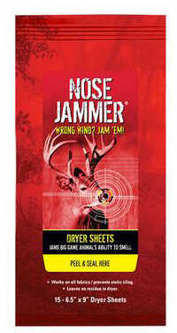 Nose Jammer Scent Elimination Dryer Sheets Model: 3168