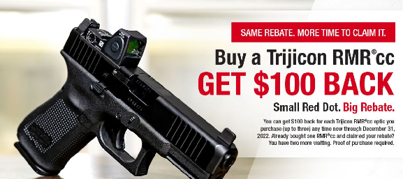 Image for news headline - Buy a Trijicon RMR cc GET $100 BACK