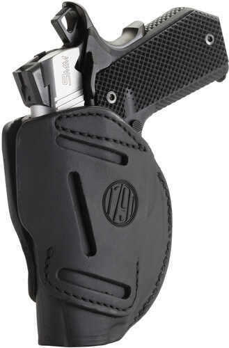 1791 3 Way Holster OWB Size Ambidextrous Stealth Black Leather 3WH-1-SBL-A