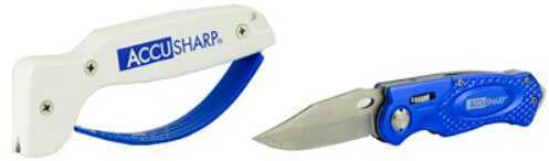 AccuSharp SharpNEasy 2-Step Combo Blue Folding Knife With Sharpener 044C
