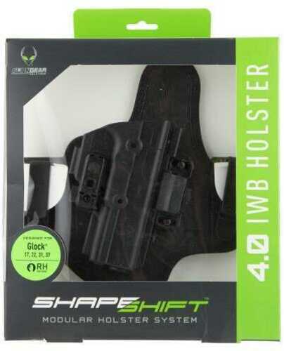 Alien Gear Holsters SSIW0601RHXX ShapeShift 4.0 IWB Compatible with for Glock 17 Polymer Black