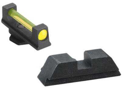 Ameriglo Fiber Optic Sights For Glock 17 19 22 23 24 26 27 33 34 35 37 38 39 Amber Md: GFT-115