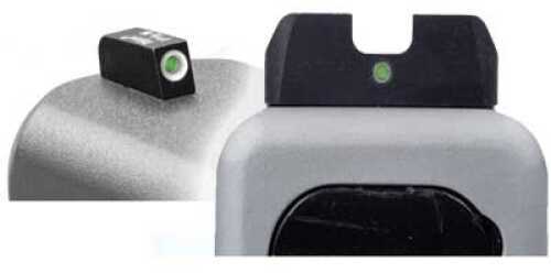 AmeriGlo I-Dot 2 Dot Sights for Glock 20 21 29 30 31 32 36 Green with White Outline Front and Rear GL-102