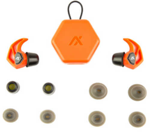 AXIL X30i Earplugs Blaze Orange Includes (3) Silicon Tips (2) Foam Tips and Pocket Carry Case X30I-BLAZE