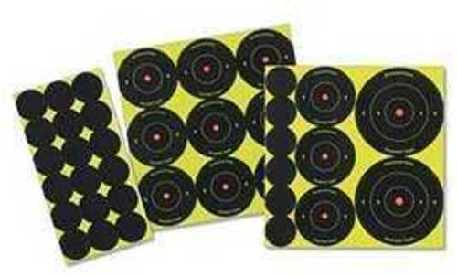 Birchwood Casey 34608 Shoot-N-C Variety Pack Self-Adhesive Paper Bullseye Black/Red 132 Targets