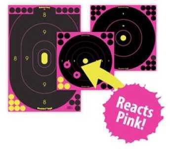 Birchwood Casey 34808 Shoot-N-C Self-Adhesive Paper 8" Bullseye Black/Pink 6 Pack
