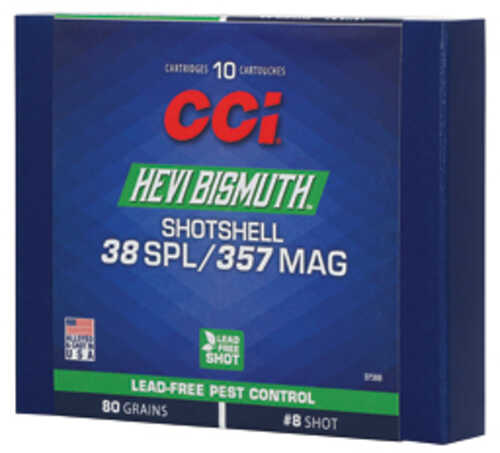 CCI Ammunition Hevi-Bismuth 38 Special/357 Magnum Bismuth Shot 10 Round Box 3738B