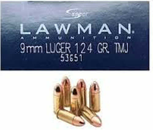 9mm Luger 124 Grain Full Metal Jacket 50 Rounds CCI Ammunition