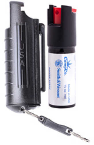 Caliber Gourmet Smith and Wesson Pepper Spray 0.5oz Plastic Case Slide to Side Type Safety Black SWP-1403