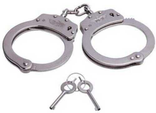 Caliber Gourmet Uzi Handcuffs Chain Connection Double Locking Silver Includes 2 Keys UZI-HC-C-S