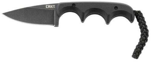 CRKT Minimalist Black Drop Point Neck Knife 2.16" With Sheath