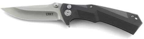Columbia River Knife & Tool Tighe Tac Two Folding 3.38" 8Cr13MoV/Satin Plain Clip Point Flipper Button Lock 1 Posi