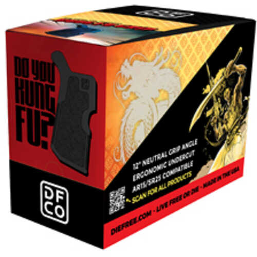 Die Free Co Kung Fu Grip Rifle Grip Black Fits AR-15/AR-10 Display Carton Includes (10)-Kung Fu Grips CARTON-10-KFG-BLK