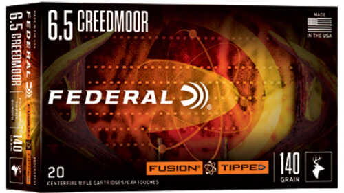 Federal Fusion 6.5 Creedmoor 140 Grain Fusion Polymer Tip 20 Round Box F65CRDTFS1