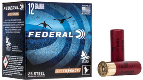 Federal Speed-Shok 12 Gauge 3" #4 1 1/4 oz Steel Shot 25 Round Box California Certified Nonlead Ammunition WF142 4