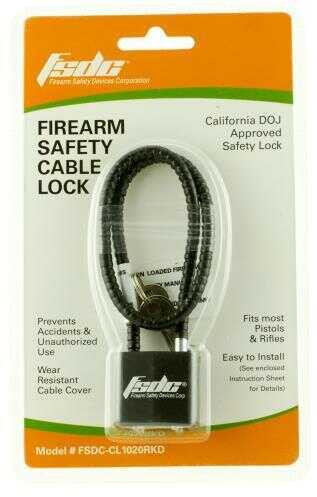 Firearm Safety Devices Corporation Gun Lock 15" CA & MA Approved Retail Packaged CL1020RKD