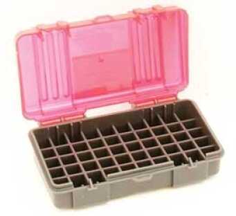 Plano Ammunition Box Holds 50 Rounds of 9mm/.380 Handgun Charcoal/Rose 6 Pack 1224-50