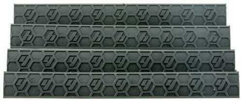 HEXMAG 7 Slot KeyMod Wedge-LOK Cover 4 Pack Black HX-KMC-4PK-BLK