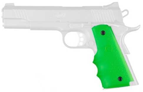 Hogue Grips Zombie-X Rubber Green W/Finger Grooves Wraparound Colt 1911 45005