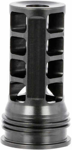HUXWRX Safety Company Muzzle Brake-QD 338 Caliber 3/4X24 Black Fits HX-QD Magnum Ti Suppressors 1598