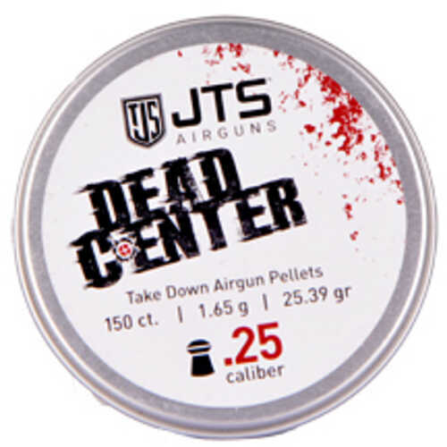 JTS Group Dead Center .25 Caliber Pellets Domed Tip 25.39 Grain 150 Per Tin JAC102