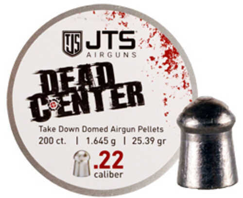 JTS Group Dead Center .22 Caliber Pellets Domed Tip 25.39 Grain 200 Per Tin JAC113