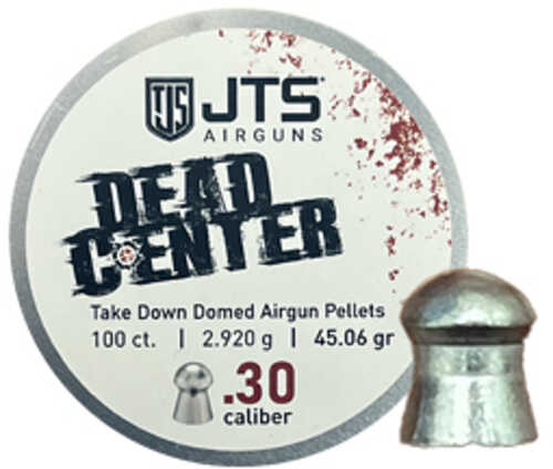 JTS Group Dead Center 30 Caliber Pellets Domed Tip 45.06 Grain 100 Per Tin JAC117