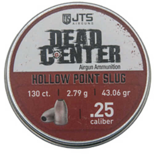 JTS Group Dead Center .25 Caliber Pellets Hollow Point Tip 130 Per Tin JAC202