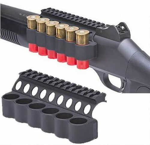 Mesa Tactical 6-Shell SureShell Carrier Side Saddle Rugged, Reliable On-Gun Shotshell Carriers. Black Benelli M4 12Ga 90