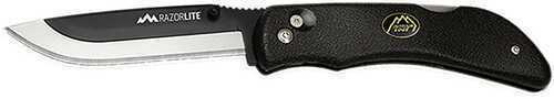 Outdoor Edge Razor Lite Folding Knife Plain 3.5" Blades 420J2 Stainless Steel Black Handle Includes (6) Drop Point