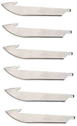 Outdoor Edge Drop-Point Blades Plain 3.5" 420J2 Stainless Steel 6 Pack RR-6