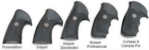 Pachmayr Grip Fits S&W J-Frame Sqare Butt with Finger Grooves Black 03250