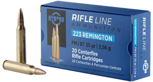 Prvi Partizan Standard Rifle 223 Remington 55 Grain Boat Tail Full Metal Jacket 20 Round Box PP223F1