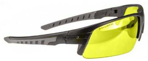 Radians Blast FX Glasses Ballistic Rated Dual Molded Temple Arms Enhanced Clarity Lens Black Gray/Amber BL0140CS