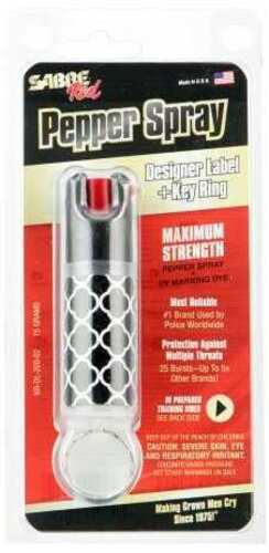 Sabre KRDL20002 Designer Key Ring Pepper Spray Maximum 10ft Black