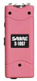 Sabre S1007PK Short Stun Gun with Flashlight 3.8 Million 120 Lumen Plastic Pink